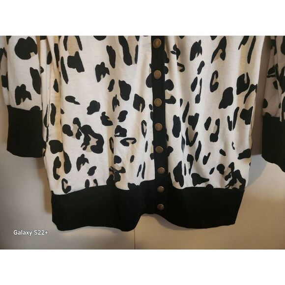 C20 Tickled Teal knit leopard cardigan - Picture 8 of 8